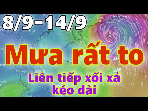 Video Dự báo thời tiết mới nhất ngày mai 8/9 | dự báo bão... - youtube
