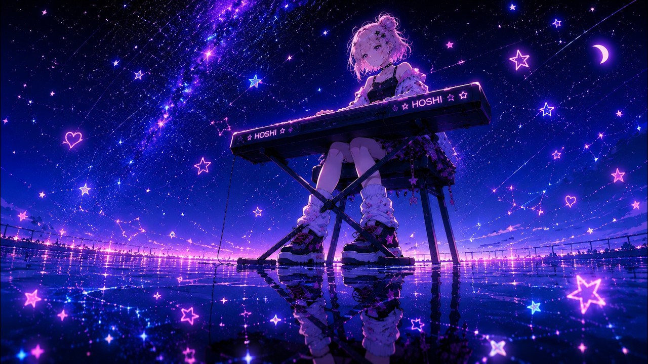 作業用BGM】夜空を泳ぐ電子音｜Candyland【零色コード - Zero Color