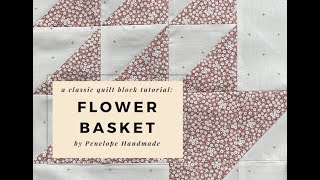 Flower Basket Quilt Block    HD 720p