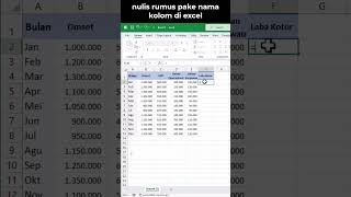 PASTI BARU TAU NULIS RUMUS DI EXCEL PAKE NAMA KOLOM | excel hacks shorts excel excelshorts