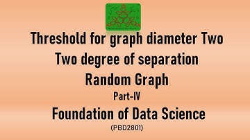 Threshold for graph diameter Two | Random Graph | MSc Big Data Analytics