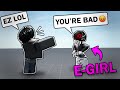 So i 1v1ed a toxic egirl on roblox blade ball