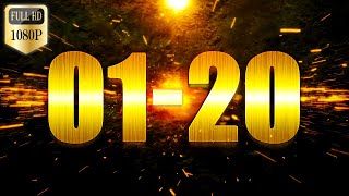 Free 3D Golden Countdown 1 to 20 for Video Editing | No Copyright | Download Links in Description.