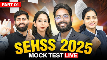 🔴SEHSS 2025 | Mock Test Paper | Part 1 | PHYSICS | MATHS | Motion Olympiad #sehss