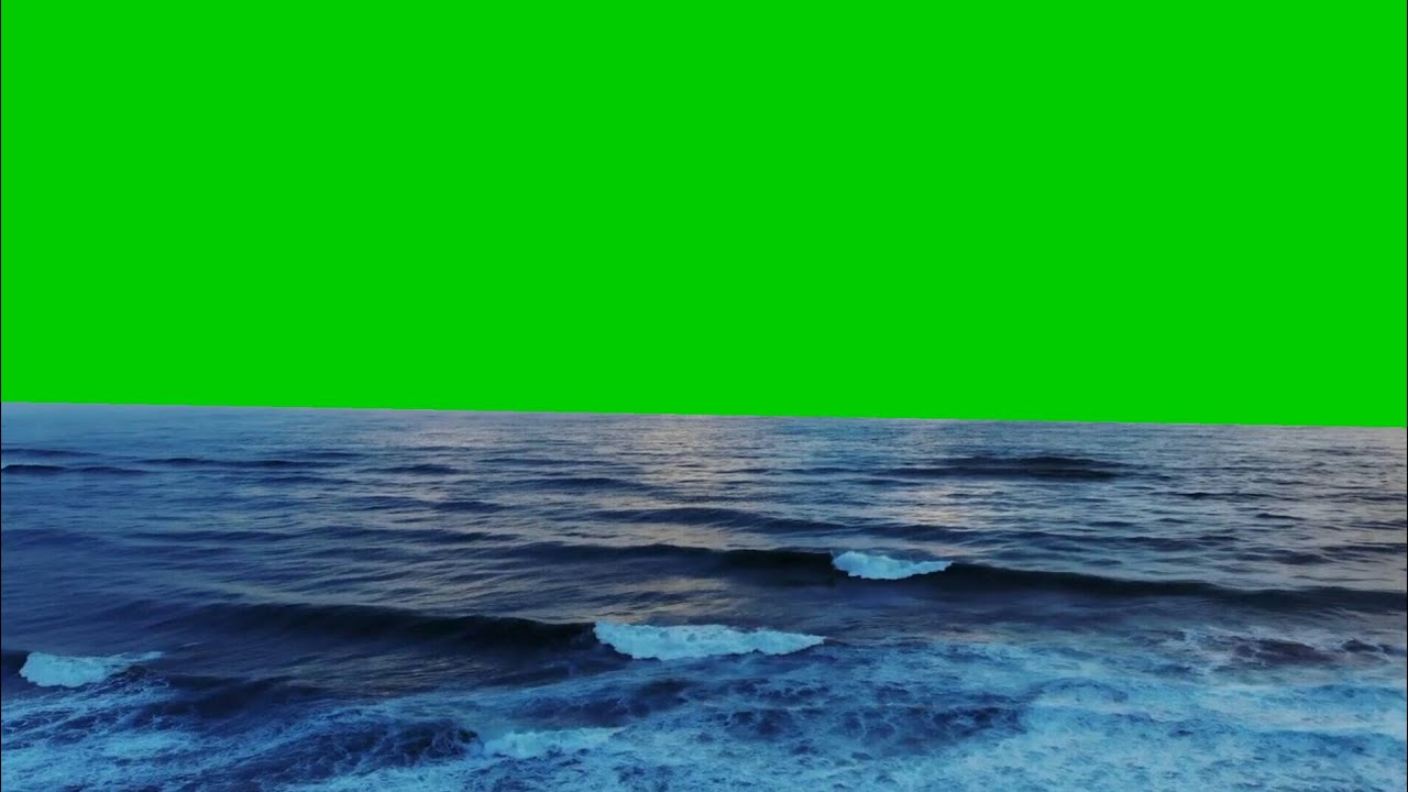 Sea green screen effects HD footages ocean waves chroma key effects