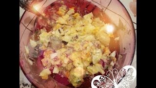 Яично-грибной салат просто быстро и вкусно!Истории похудения. Яично-грибной салат просто быстро и вкусно!Истории похудения.