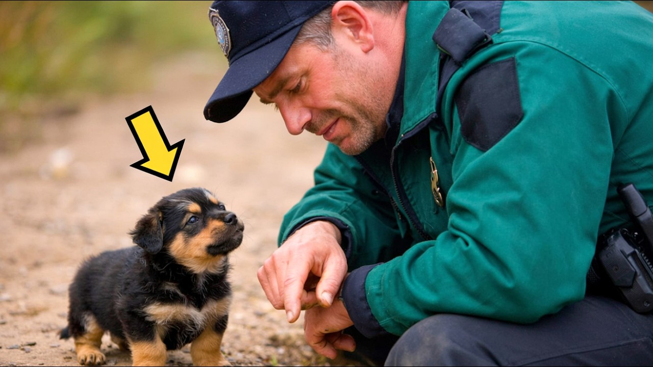 IL CUCCIOLO NON SMETTE DI SEGUIRE IL POLIZIOTTO… QUANDO CAPISCE IL PERCHÉ, SCOPPIA IN LACRIME