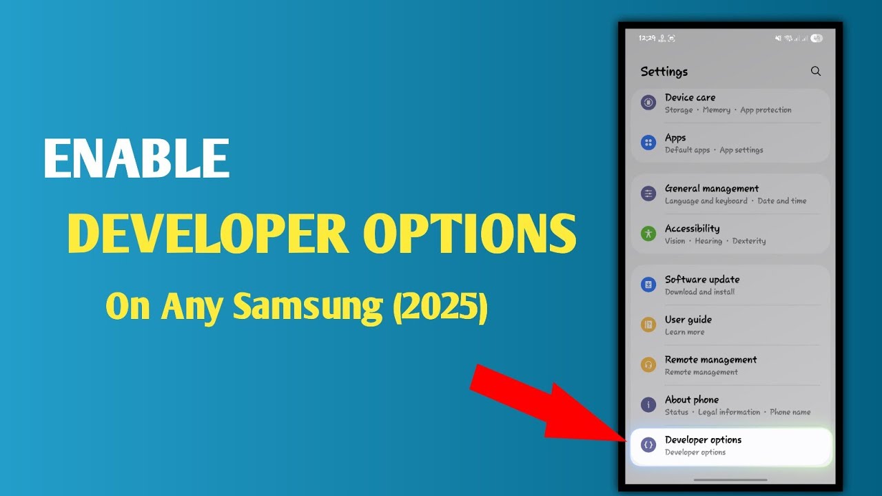 How to Enable Developer Options on Any Samsung Phone | Step-by-Step ...