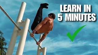 HOW TO V-SIT MUSCLE UP IN 5 MINUTES Ι Calisthenics Tutorial