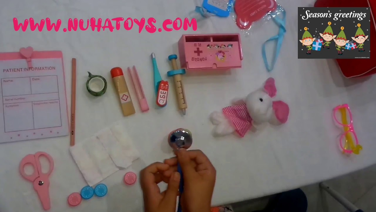 Doctor Bag Simulation Dentist tools Kit Wooden