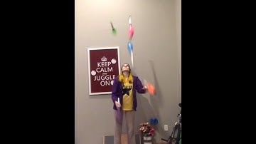 How to juggle 5 clubs!  REQUESTED VIDEO