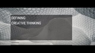 02 Defining Creative Thinking: NC State TH!NK