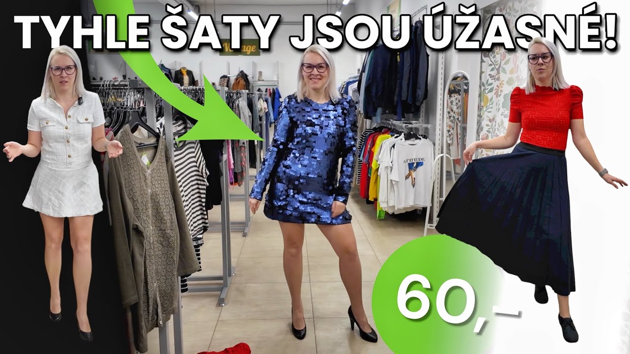 CO ŘÍKÁTE NA TYHLE ŠATY?💃🏼ZA 60Kč KOUPÍTE KRÁSNÉ KOUSKY!🤩SECOND HAND HUMANA OLOMOUC 