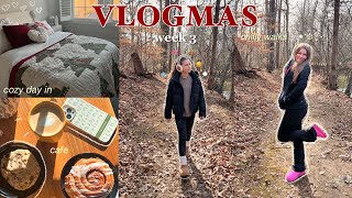 VLOGMAS WEEK 3 | grwm, cute coffee shop, shopping