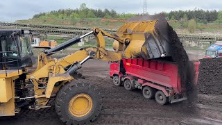 Caterpillar 992G Wheel Loader Loading Coal On Trucks With 1 Pass  Sotiriadis/Labrianidis Mining