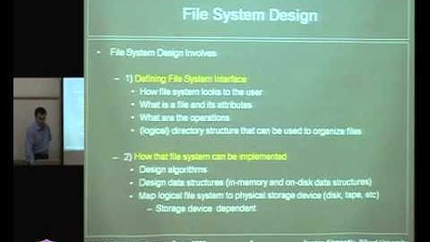 CS-342 Operating Systems Lecture 37