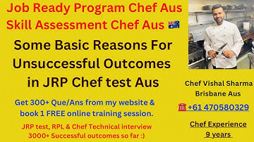 Job ready program Chef (Some basic Reasons for Unsuccessful Outcome) #australiapunjabi #jrp #chef