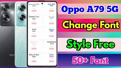 how to change font style in oppo a79 5g | oppo a79 5g font style change