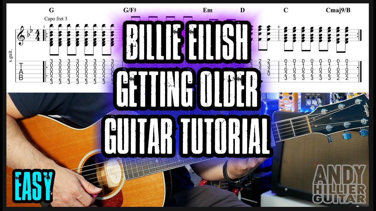 Billie Eilish Getting Older Guitar Lesson Tutorial YouTube
