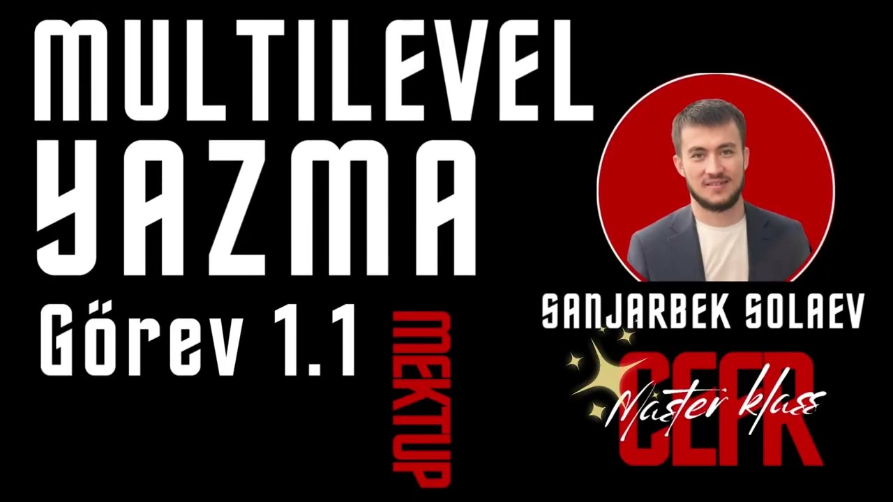 Masterklass Yazma Sınav | Görev 1.1 | Mektup