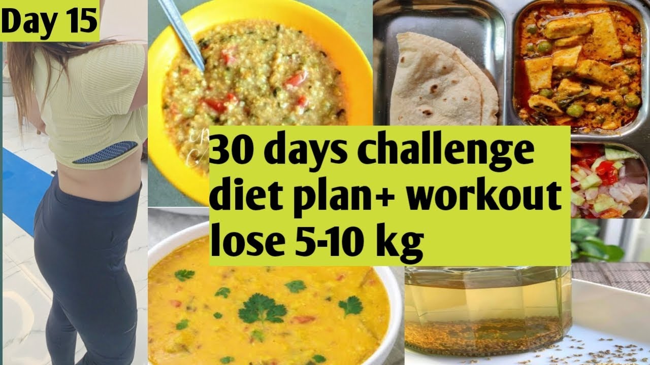 30 days challenge diet plan+ workout 🔥 lose 5-10 kg per month # ...