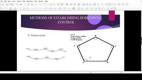 METHOD OF ESTABLISHING HORIZONTAL CONTROL IN TOPOGRAPHY         ( TOPOGRAPHY & HYDROGRAPHY )