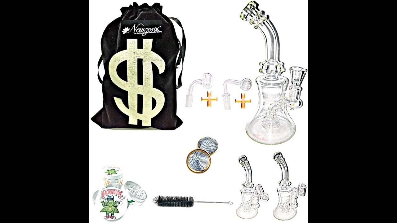 Newzenx® Glass Showerhead Bong 9 Inch Star Beads Bong (for Oil/Honey/Meth/Weed/All-in-One Bong)