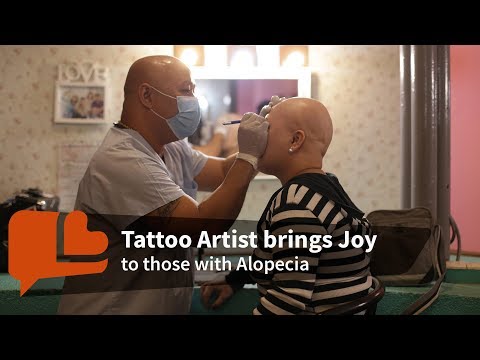 Tattoo Artist brings Joy to those with Alopecia