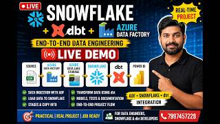 Snowflake + dbt + Azure Data Factory | End-to-End Data Engineering Live Demo