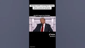 TRUMP MASSAGE TO MAMA SAMIA 