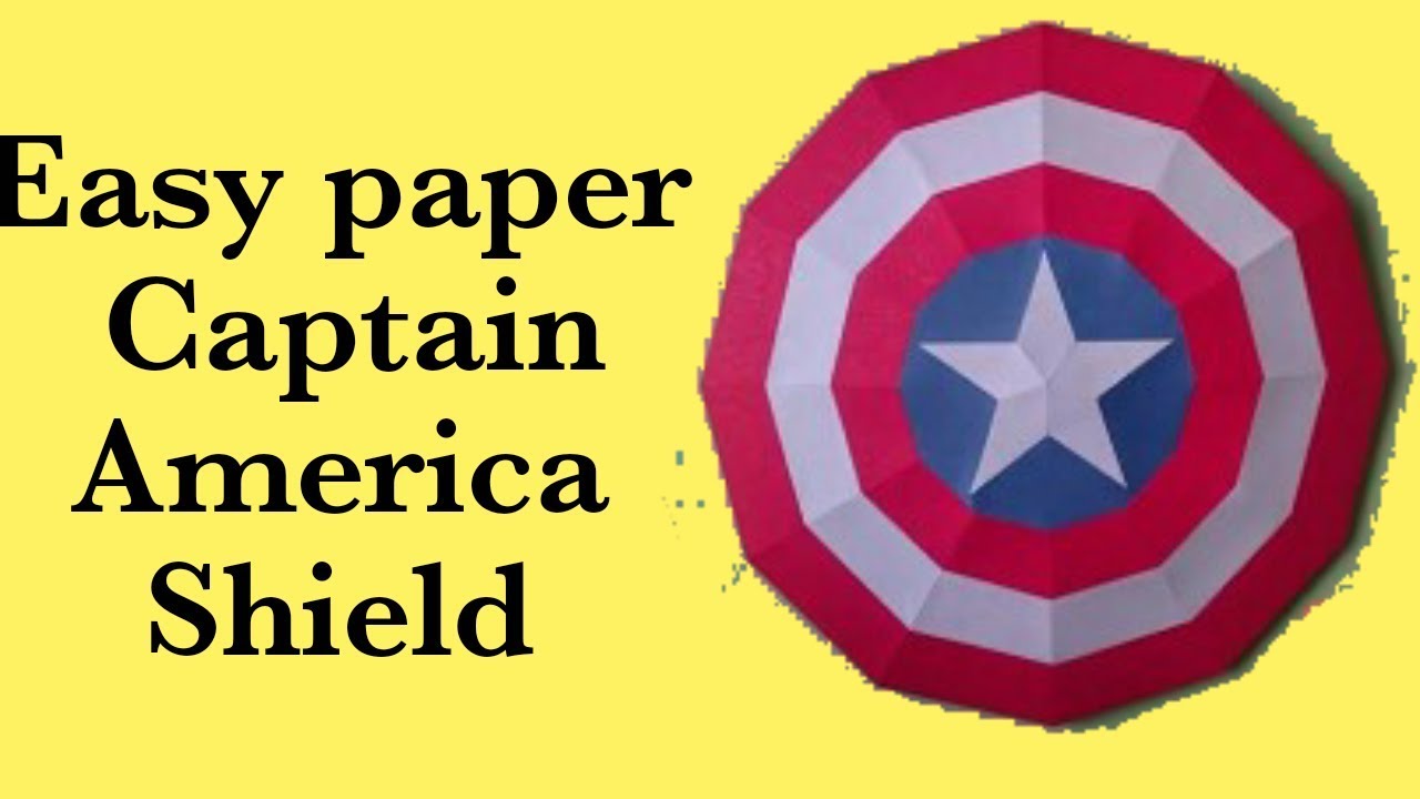 How to make paper captain America shieldEasy marvel weapons YouTube