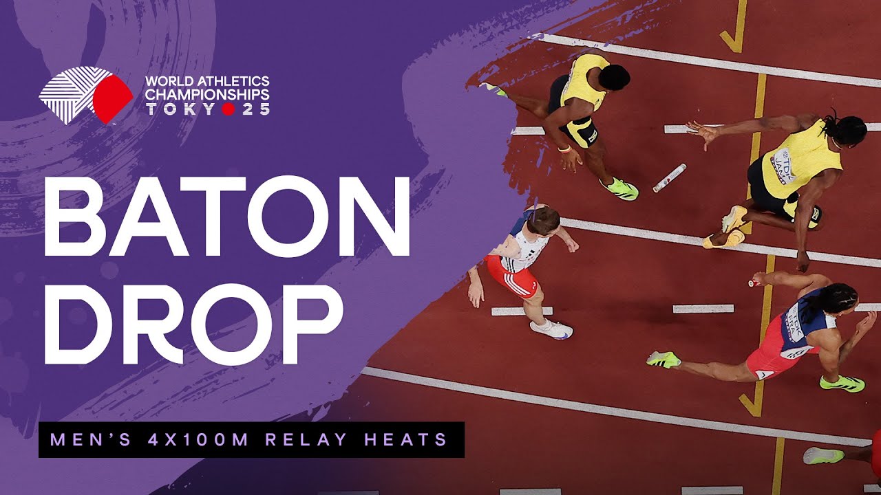 Chaos and drama during the men's 4x100m heats | World Athletics Championships Tokyo 25