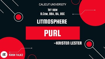 Calicut University |1st Sem| Litmosphere| PURL| Kristen Lester| Summary and Question & Answers|
