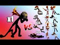 GIANT LEADER X1 VS X999 ALL SKINS STICK ARMY | STICK WAR LEGACY