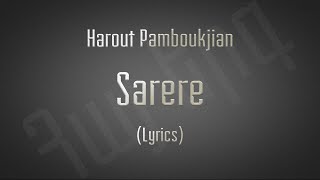 Harout Pamboukjian - Sarere Lyrics