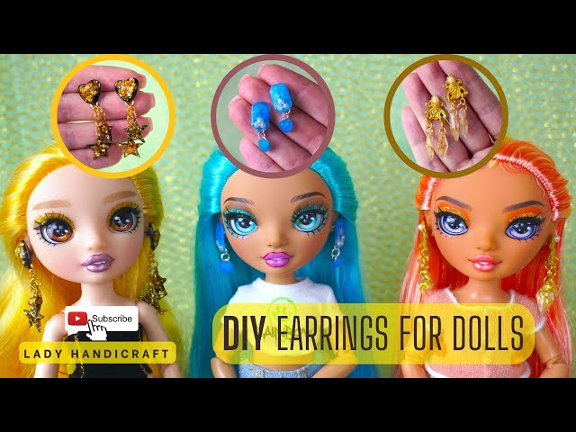 DIY Earringshow to make Barbie EarringsBarbie Jewellery miniartjain8  youtube barbie  YouTube