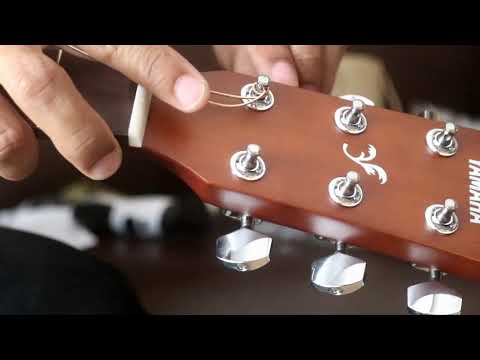 ัYamaha F310 ตอน1 ถอดสาย/ใส่สาย/เปลี่ยนใส่ Gibson เบอร์ 10 นิ่มๆ