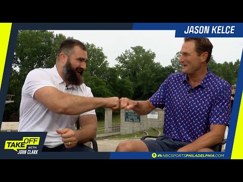 Jason Kelce previews EPIC celebrity bartending beach bash & Eagles offseason | Takeoff