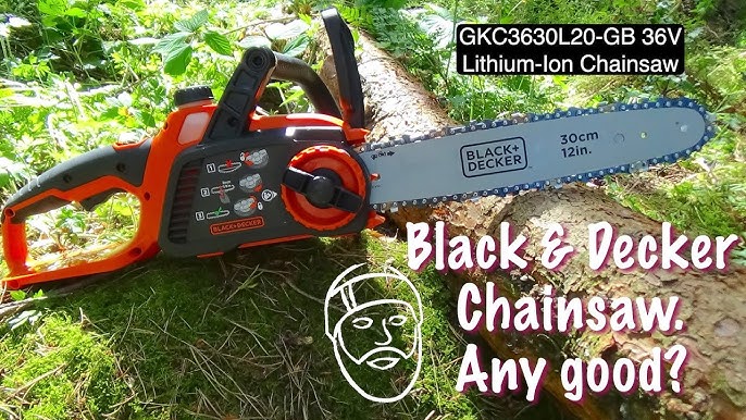 BLACK+DECKER 20V MAX Cordless Chainsaw with Extra Lithium Battery 2.0 Amp  Hour (LCS1020 & LBXR2020-OPE)