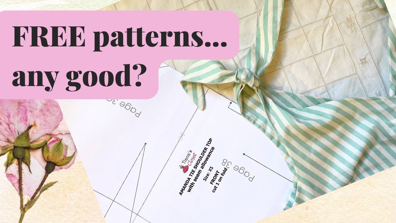 REVIEWING FREE patterns from Tiana's Closet! Making the tie
