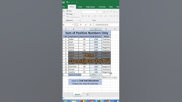 Sumif - Excel Tips & Tricks from @todfodeducation