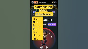 13 September Daily Cipher Code in Hamster Kombat #hamsterkombat #ciphercodes #cryptography