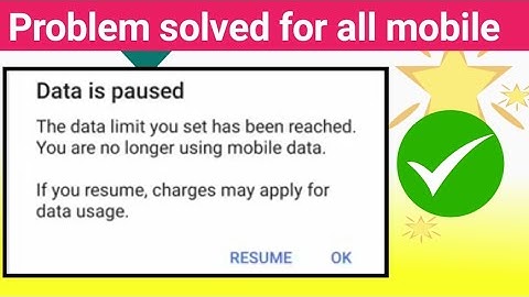 data is paused realme c35 | data is paused realme c35 kaise thik kare | mobile data is paused