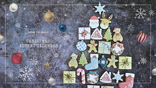[Christmas Advent Calendar] Make a cute advent calendar with icing cookies | Santa | Reindeer