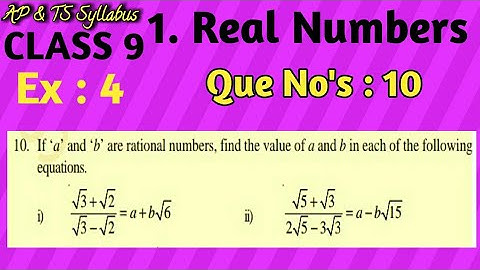 ||CLASS 9|| Ex:1.4 Question no : 10  Chapter No:1 Real Numbers || AP & TS Syllabus ||