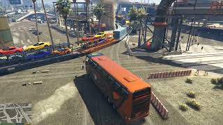 TRAIN VS BUS SIMULATOR GAME GTA 5 LUXURY BUS DRIVING screenshot 2