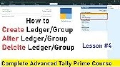 How Create, Alter, Delete Ledger in Tally prime | Tally prime Complete Course