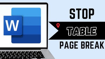 How to Stop Table Row Breaking Across Pages in Word