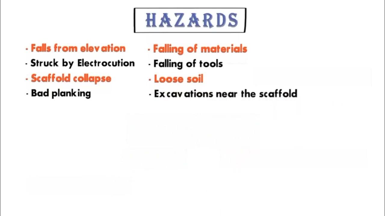 Toolbox Talk Scaffolding Safety TBT on Scaffolding Safety Scaffolding HSE STUDY GUIDE