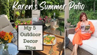 Karen's Summer Patio Decor, Aivituvin Garden Box \& My 5 Decor Tips